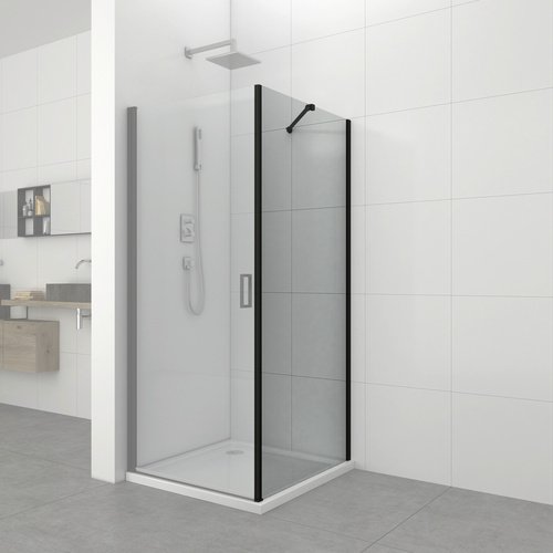 Sanotechnik Duschtrennwand »Elite Black«, B x H: 78,5 x 195 cm - transparent