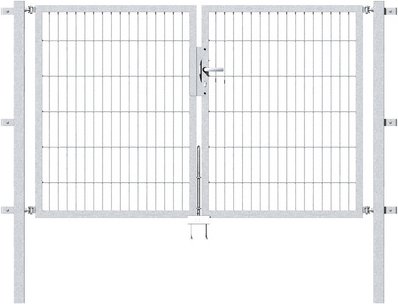 GAH ALBERTS Doppeltor »Flexo«, BxH: 224 x 1200 cm, feuerverzinkter Stahl - silberfarben
