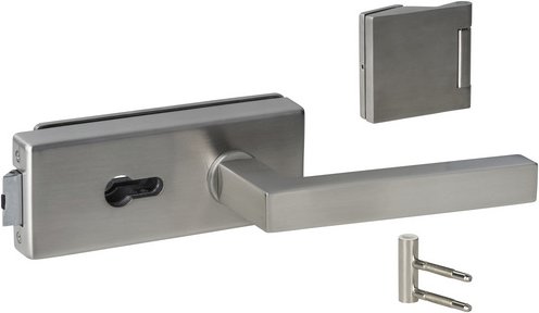 ALPERTEC Glastürbeschlag, Edelstahl - silberfarben
