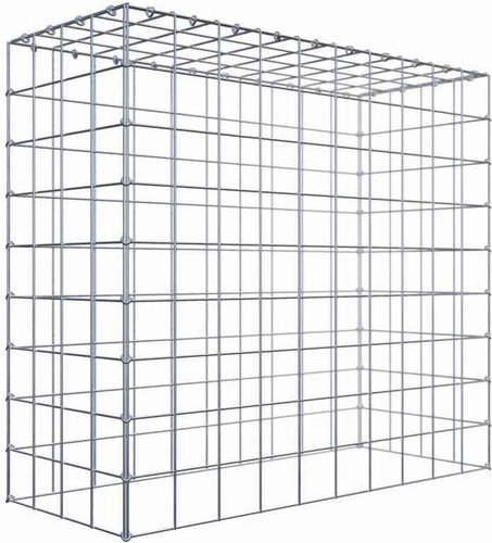 Gabiona Gabione, silbergrau, Maschenweite 10 cm x 10 cm, C-Ring - silberfarben