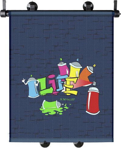 WALSER Sonnenschutzrollo »Graffiti«, Kunststoff - bunt