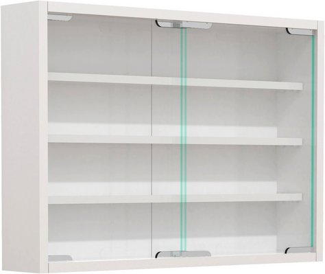 Thumbnail - VCM Hängevitrine »Agisa«, BxHxL: 57 x 40 x 10 cm - weiss