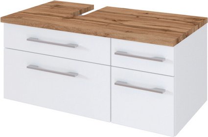 Thumbnail - HELD MÖBEL Waschtischunterschrank »Davos«, BxHxT: 90 x 41 x 47 cm - weiss