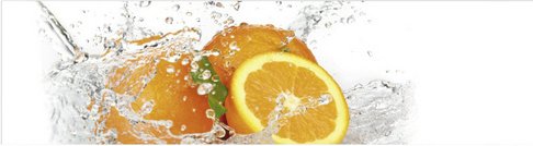 mySPOTTI Küchenrückwand »Aqua-Orange«, Aluverbund, Orange