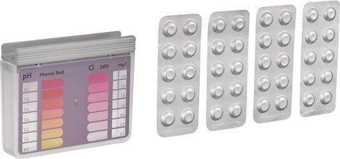 Mr. GARDENER Wassertestgerät, BxH: 4 x 12,5 cm, für Schwimmbecken und Pools - weiss