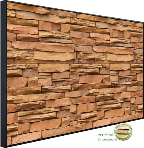 papermoon Infrarotheizung »EcoHeat - Steinwand«, Matt-Effekt - bunt