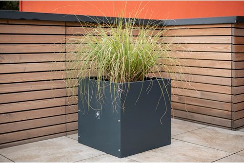 Thumbnail - Herstera Garden Pflanzkübel, BxHxT: 50 x 50 x 50 cm, Stahl - beige