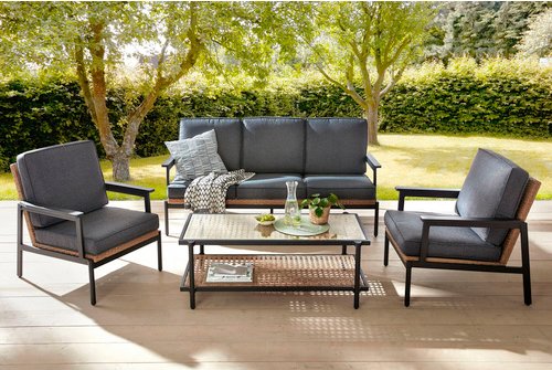 Thumbnail - CASAYA Loungeset »Pelada «, 4 Sitzplätze, Aluminium/Kunststoff, anthrazit - grau