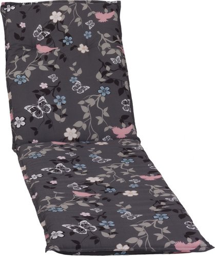 Thumbnail - BEO Liegenauflage »Barcelona«, grau, Blumen, BxL: 60 x 193 cm