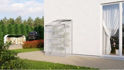 VITAVIA Gewächshaus »Styx Plus 900«, BxHxL: 69 x 188 x 131 cm - silberfarben