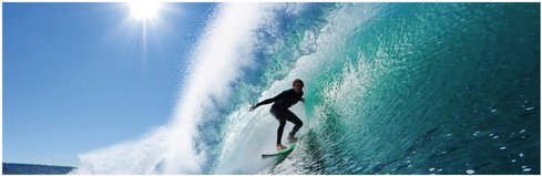 mySPOTTI Badrückwand »Surfing USA«, BxH:140 cm x 45 cm, blau