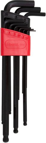 GEDORE red Winkelschraubendrehersatz, 6-kant 1.5-10 mm 9-teilig - schwarz