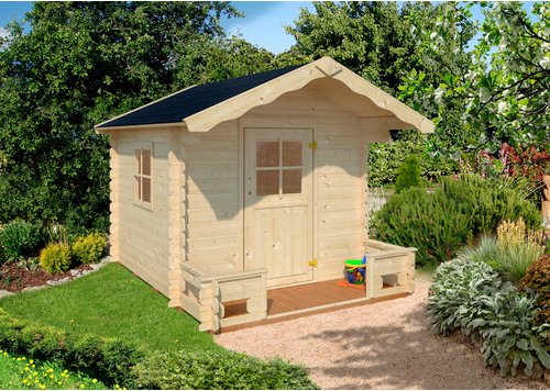 Thumbnail - PALMAKO Spielhaus BxHxT: 222 x 193 x 260 cm, natur - braun