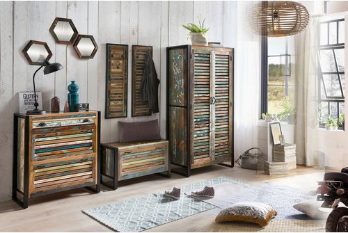 SIT Dielen-Set »FIUME«, Holz/Metall, bunt