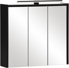 SCHILDMEYER LED-Spiegelschrank »Emmik«, BxH: 65 x 62,7 cm, schwarzmatt