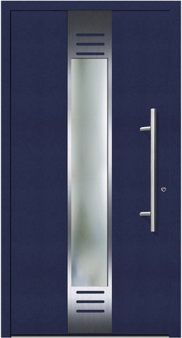 KNOCK Flügelüberdeckende Kunstoff-Haustür »Terra«, stahlblau