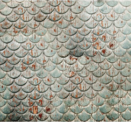 KOMAR Vliestapete, Fischschuppen, bunt - rot