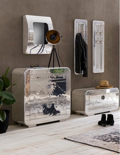 SIT Dielen-Set »AIRMAN«, Mangoholz/MDF/Aluminium, silberfarben