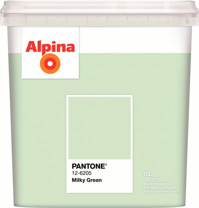 ALPINA Wandfarbe »PANTONE«, Milky Green, matt, 5 l - gruen