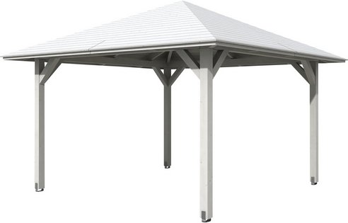 SKANHOLZ Pavillon »Cannes 2«, Zeltdach, viereckig, BxHxT: 439 x 329 x 439 cm - weiss