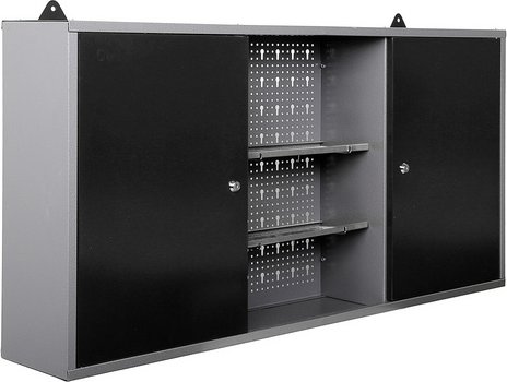 Ondis24 Hängeschrank, BxHxT: 120 x 60 x 19 cm, Metall, schwarz/grau