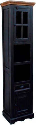 SIT Hochschrank »CORSICA«, Mangoholz/Mdf, 2-türig - schwarz