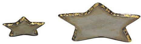 Flowerbox Dekofigur - grau | goldfarben