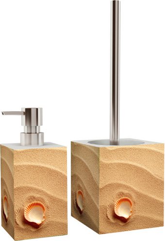 Sanilo Seifenspender »Clam«, 165 mm - 70 mm, Beige, Rechteckig