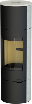 THERMIA Kaminofen »Eos 200 XL«, schwarz, Stahl / Kalkstein, 7 kW