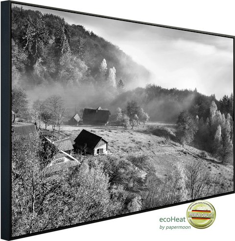 Thumbnail - papermoon Infrarotheizung »EcoHeat - Landschaft schwarz + weiss«, Matt-Effekt - bunt