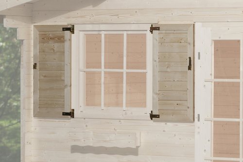 WEKA Fensterladen für Gartenhäuser, Holz - beige
