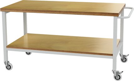 Thumbnail - Bedrunka + Hirth Transportwagen, BxHxT: 150 x 85,9 x 75 cm, rollbar - grau