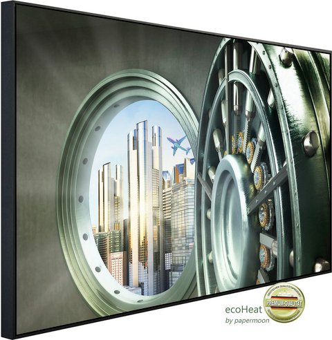 papermoon Infrarotheizung »EcoHeat - Tresor zur Stadt«, Matt-Effekt - bunt