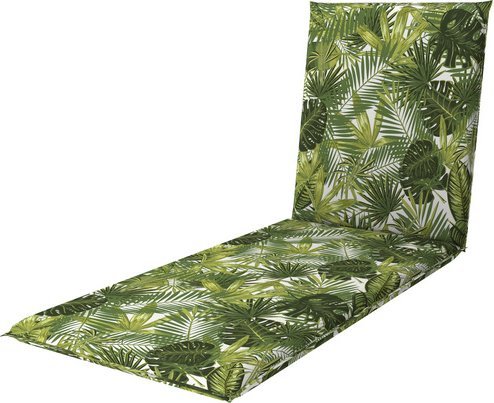 DOPPLER Liegenauflage »Living«, grün, Blätter, BxL: 60 x 195 cm - gruen