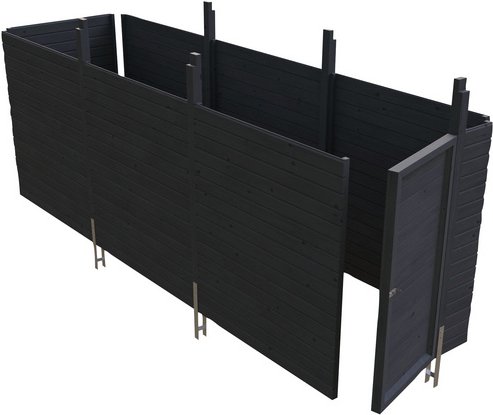 SKANHOLZ Abstellraum zum Unterbau in ein SKAN HOLZ Carport, schiefergrau