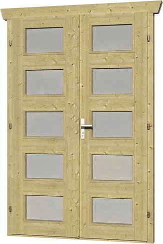 SKANHOLZ Doppeltür, Holz, Natur - beige