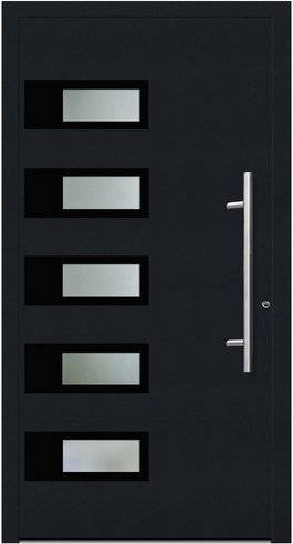 KNOCK Flügelüberdeckende Kunstoff-Haustür »Terra«, anthrazit - grau