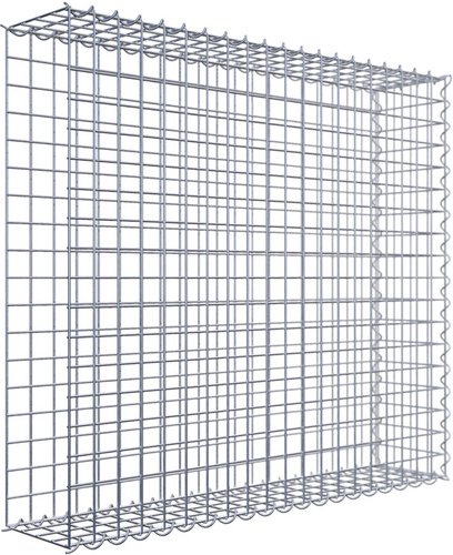 Thumbnail - Gabiona Gabione, silbergrau, Maschenweite 5 cm x 5 cm, Spirale - silberfarben