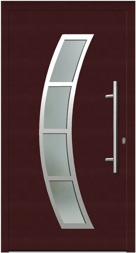 KNOCK Flügelüberdeckende Kunstoff-Haustür »Terra«, purpur - rot