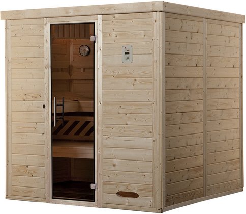 Thumbnail - WEKA Sauna »Kemi 4«, ohne Ofen, 195 x 200 x 193 cm - braun