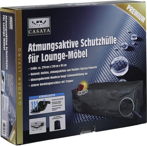 CASAYA Loungemöbelschutzhülle »Premium«, BxHxT: 210 x 85 x 270 cm, Kunstfaser - grau