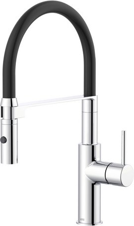 LENZ Küchenarmatur »NALU«, 3/8", Messing, chrom/schwarz-matt - silberfarben | schwarz