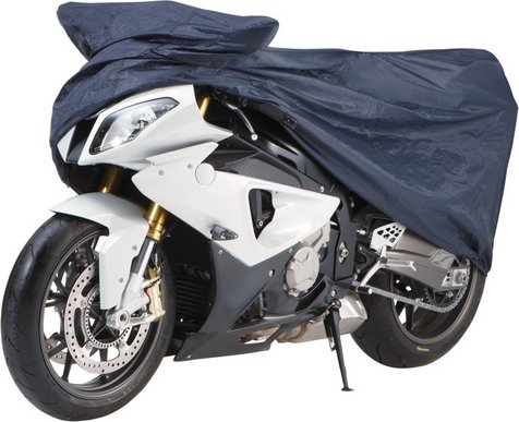 CARTREND Motorradabdeckplane, Größe L, Kunststoff, blau