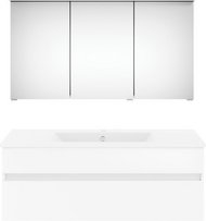 Get2You Badmöbel-Set »twenty one«, 3-teilig, Waschbecken BxHxT: 122 x 1,5 x 51 cm, montiert - weiss