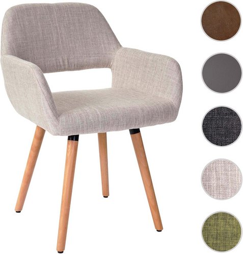 MVG Esszimmerstuhl »MVG-A50 II«, mit Armlehnen - grau