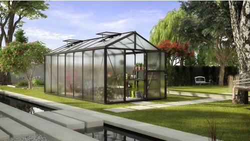 VITAVIA Gewächshaus »Zeus Plus 13800«, BxHxL: 195 x 197 x 131 cm - schwarz