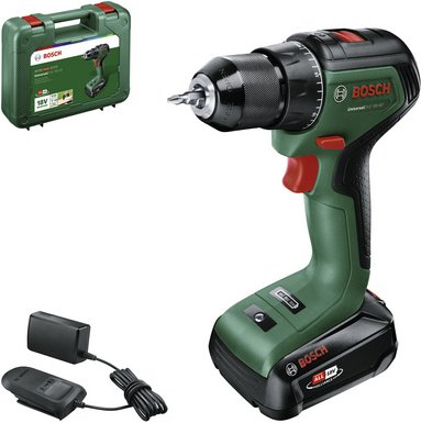 Thumbnail - BOSCH HOME & GARDEN Akku-Bohrschrauber »UniversalDrill«, 18V-60, inkl. 2,0Ah Akku und Ladegerät - gruen