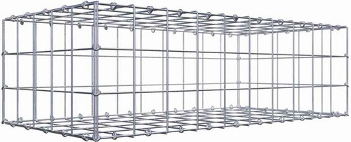 Gabiona Gabione, silbergrau, Maschenweite 10 cm x 10 cm, C-Ring - silberfarben