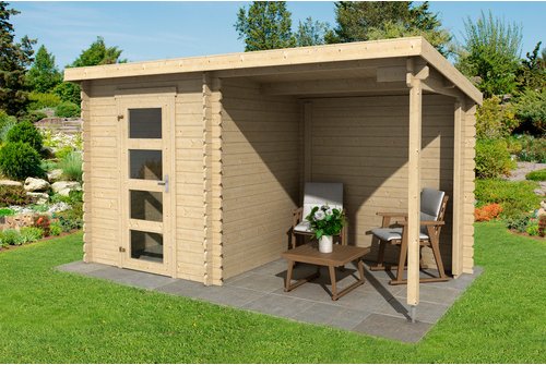 LASITA MAJA Gartenhaus »Jelle«, BxHxT: 185 x 210,9 x 213,1 cm (Außenmaße inkl. Dachüberstand), Holz - beige