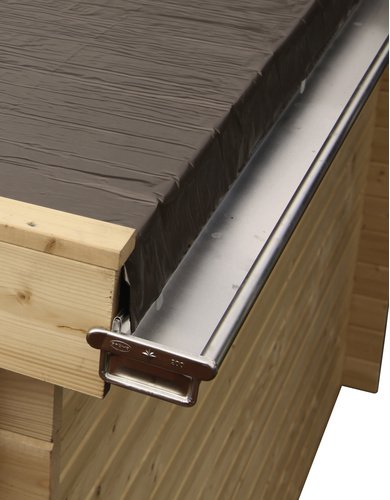WOLFF Dachkastenrinne für Finnhaus Wolff-Produkte, BxT: 7 x 900 cm, Aluminium - silberfarben